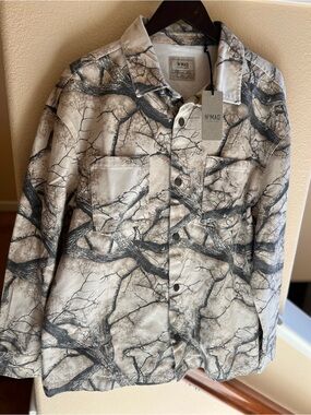 NOMAD Craft + Flow Tree Camo Canvas Shacket / Shirt Jacket NWT